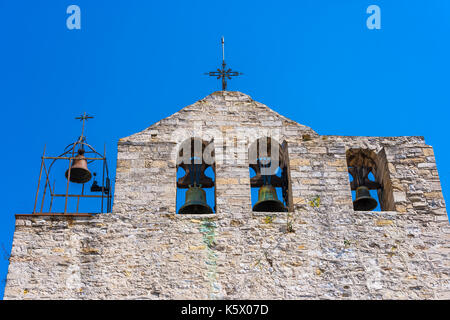 Clocher de l'Eglise, Transfiguration du Sauveur Village Medieval du Castellet Var Frankreich Stockfoto