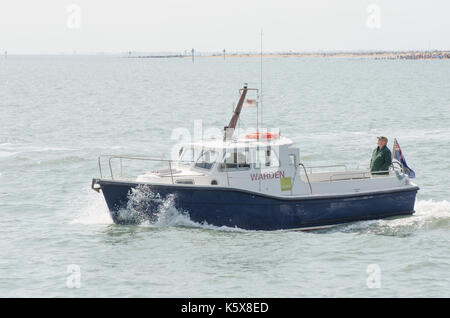 Clacton Essex Vereinigtes Königreich-25 August 2017: Küstenwache Boot Stockfoto