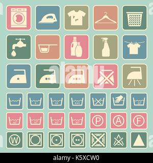 Wäsche und waschen Symbol Stock Vektor