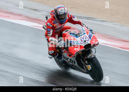 04 Andrea Dovizioso (Italien), Ducati Team, Ducati Desmosedici GP17 Maschine, Gran Premio Tribul Mastercard di San Marino e della Riviera di Rimini, Aktion während der MotoGP WarmUp im Marco Simoncelli World Circuit für die 13. Runde der MotoGP-Weltmeisterschaft, die vom 8. bis 10. September 2017 in Misano Adriatico (RSM) Stockfoto