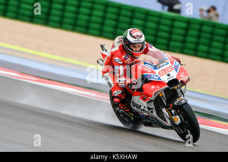 99 Jorge Lorenzo (Spanien), Ducati Team, Ducati Desmosedici GP17 Maschine, Gran Premio Tribul Mastercard di San Marino e della Riviera di Rimini, Aktion während der MotoGP Rennen auf dem Marco Simoncelli World Circuit für die 13. Runde der MotoGP-Weltmeisterschaft, die vom 8. bis 10. September 2017 in Misano Adriatico (RSM) Stockfoto