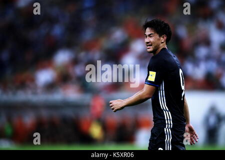 Jeddah, Saudi Arabien. 5. Sep 2017. Shinji Okazaki (JPN) Fußball / Fussball: FIFA WM Russland asiatischen Qualifier 2018 Endrunde Gruppe B Spiel zwischen Japan 0-1 Saudi-Arabien bei König Abdullah Sport City Stadium in Jeddah, Saudi-Arabien. Credit: Sho Tamura/LBA/Alamy leben Nachrichten Stockfoto