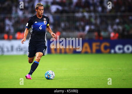 Jeddah, Saudi Arabien. 5. Sep 2017. Keisuke Honda (JPN) Fußball / Fussball: FIFA WM Russland asiatischen Qualifier 2018 Endrunde Gruppe B Spiel zwischen Japan 0-1 Saudi-Arabien bei König Abdullah Sport City Stadium in Jeddah, Saudi-Arabien. Credit: Sho Tamura/LBA/Alamy leben Nachrichten Stockfoto