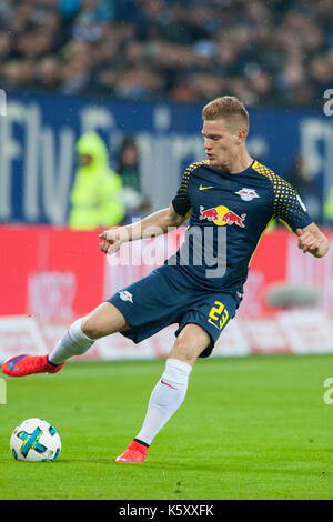 Marcel HALSTENBERG (L), mit Ball, Einzelaktion mit Kugel, Aktion, Fussball 1. Bundesliga, 3. Spieltag HSV Hamburg Hamburg (HH)-RB Leipzig (L) 0:2, am 08.09.2017 in Hamburg/Deutschland. | Verwendung weltweit Stockfoto