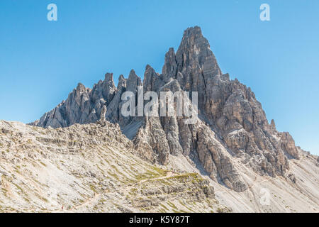 Drei Zinnen Berge in den italienischen Alpen Stockfoto