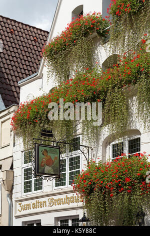 Restaurant Zum Alten Brauhaus, Grapengiesserstrasse, Lüneburg, Niedersachsen, Deutschland Stockfoto