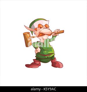 Vektor Zwerg, Gnome oder Weihnachten Elf Stock Vektor