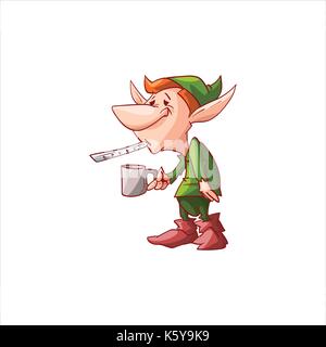 Vektor Zwerg, Gnome oder Weihnachten Elf Stock Vektor