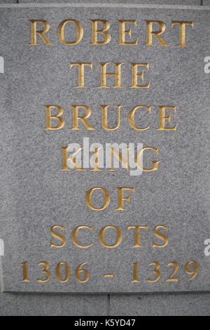 Robert the Bruce Statue von Marischal College, Aberdeen, North East Scotland, UK. Stockfoto