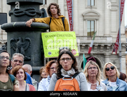 Rom, Italien. 10 Sep, 2017. Manifestation in Rom für die Freiheit der Wahl auf Impfstoffe gegen das Dekret des Ministers für Gesundheit Beatrice Lorenzin, wonach die Verpflichtung von 10 Impfungen für die Einschreibung in der Schule von 0 bis 16 Jahren, solange nicht angemeldet für bis zu 6 Jahre und die Zahlung von Bußgeldern durch Eltern, die ihre Kinder nicht ab 6 Jahren impfen. Credit: Patrizia Cortellessa/Pacific Press/Alamy leben Nachrichten Stockfoto