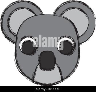 niedliche Skizze zeichnen Koala cartoon Stock-Vektorgrafik - Alamy