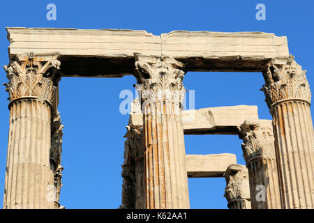 Auswirkungen der Zeit - Tempel des Zeus Stockfoto