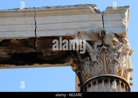 Auswirkungen der Zeit - Tempel des Zeus Stockfoto