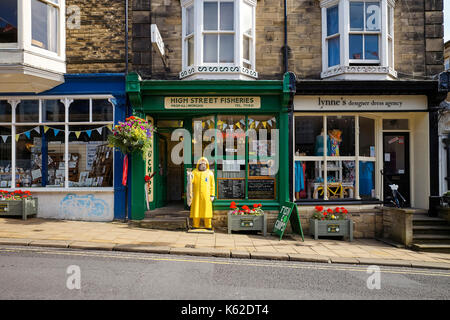 Fisch und Chip Shop in Pateley Bridge Stockfoto