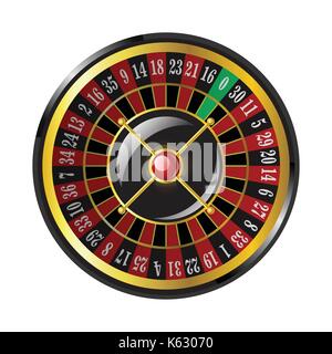 Casino Roulette - moderne Vector clip art Abbildung auf weißem Hintergrund. Glücksspiel, Glück, fortune Konzept. Verwenden Sie dieses hochwertige clip art fo Stock Vektor