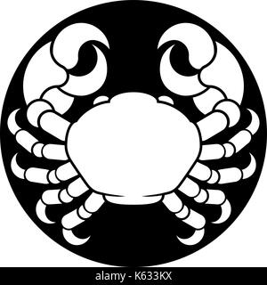 Sternzeichen Krebs Krabbe Stock Vektor