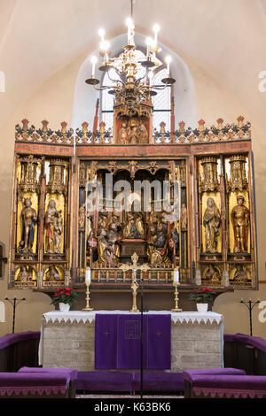 Bernt Notke des Heiligen Geistes Altar von 1483 in der Kirche des Heiligen Geistes, Altstadt, Tallinn, Estland, Europa Stockfoto