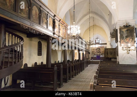 Innenraum der Kirche des Heiligen Geistes, Altstadt, Tallinn, Estland, Europa Stockfoto