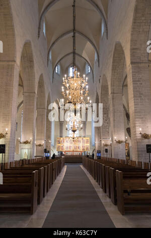 Kirchenschiff der Kirche Niguliste, Altstadt, Tallinn, Estland, Europa Stockfoto