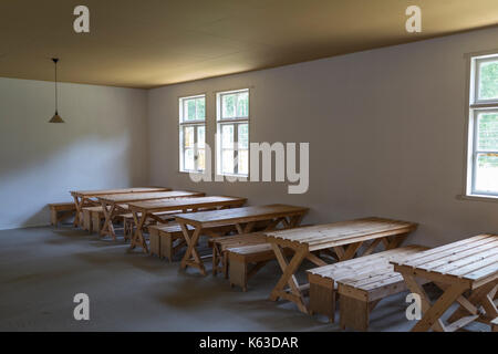 Speisesaal des ehemaligen KZ' kamp Vught' in den Niederlanden Stockfoto