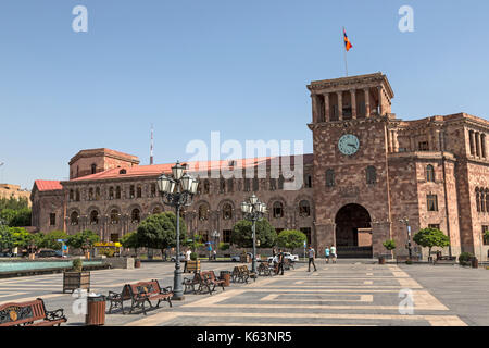 Gebäude am Platz der Republik in Eriwan, Armenien. Stockfoto