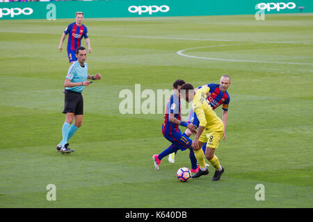 Neymar Jr - 6/5/17 Barcelona gegen Villarreal Fußball-Liga Match im Camp Nou, Barcelona. Stockfoto