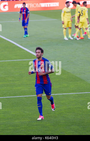 Neymar Jr - 6/5/17 Barcelona gegen Villarreal Fußball-Liga Match im Camp Nou, Barcelona. Stockfoto