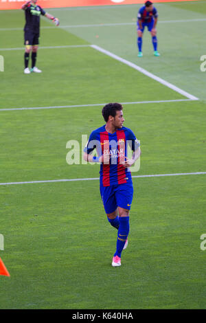 Neymar Jr - 6/5/17 Barcelona gegen Villarreal Fußball-Liga Match im Camp Nou, Barcelona. Stockfoto