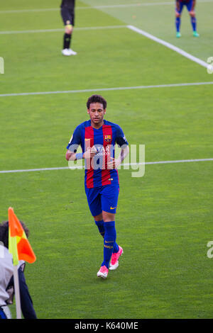 Neymar Jr - 6/5/17 Barcelona gegen Villarreal Fußball-Liga Match im Camp Nou, Barcelona. Stockfoto