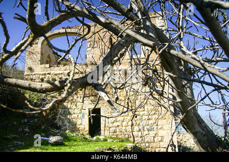 Israel, Jerusalem, lifta, einen verlassenen Arabischen Dorf am Stadtrand von Jerusalem. Die Bevölkerung wurde während der Belagerung von zu entlasten angetrieben Stockfoto