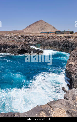 Kap Verde SAL Buracona natürliche Lava pools und Attraktion "Blaue Auge", Kap Verden Insel Sal, Kap Verde, Afrika Stockfoto