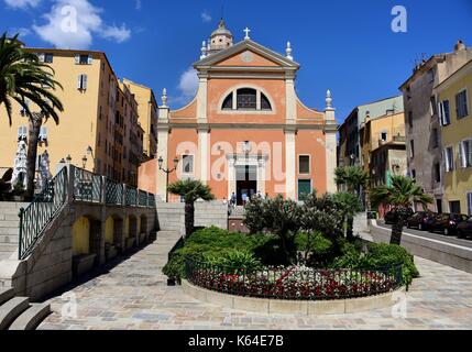 Ajaccio, Frankreich. 17. Juli 2017. Die historische Kathedrale in Ajaccio auf der Insel Korsika (Frankreich), 17. Juli 2017. | Verwendung der weltweiten Kredit: dpa/Alamy leben Nachrichten Stockfoto