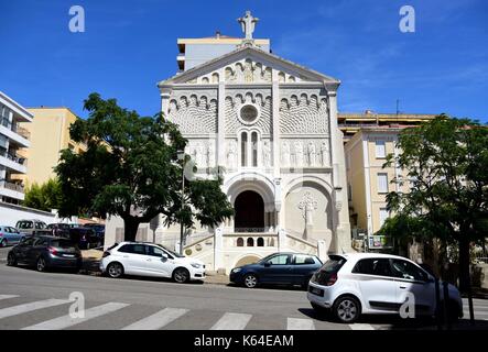 Ajaccio, Frankreich. 17. Juli 2017. Die katholische Kirche Eglise du Sacre-Coeur in Ajaccio auf der Insel Korsika (Frankreich), 17. Juli 2017. | Verwendung der weltweiten Kredit: dpa/Alamy leben Nachrichten Stockfoto