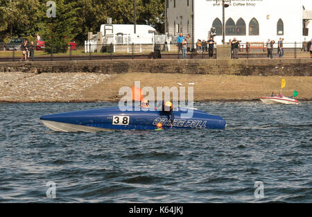 Cardiff, Großbritannien. 9 Sep, 2017. Ntm 12 britischen National Water Ski Racing an der Cardiff Bay, September 2017 Quelle: Graham Hase/alamy leben Nachrichten Stockfoto