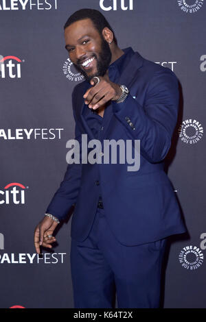 Beverly Hills, USA. 10 Sep, 2017. Kofi Siriboe bei der Vorführung von "Königin Zucker' an PaleyFest 2017 fallen TV Vorschau auf das im Paley Center für Medien. Beverly Hills, 10.09.2017 | Verwendung weltweit Quelle: dpa/Alamy leben Nachrichten Stockfoto