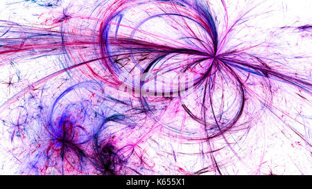 Bunte invertiert glühende Elektromagnetische plasma Felder im Raum, Computer-generierte Zusammenfassung Hintergrund, 3D-Rendering Stockfoto