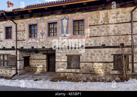 Mittelalterliches Haus in der Stadt Bansko, Blagoevgrad, Bulgarien Stockfoto