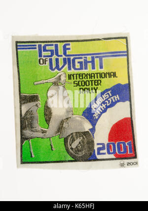 Isle of Wight Scooter Rally Patch Stockfoto