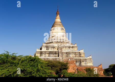 Bagan, Shwesandaw Pagode Tempel, der wichtigste Tempel in Bagan, Myanmar Stockfoto