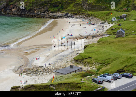 Keem Strand auf Achill Island, County Mayo, Republik von Irland Stockfoto