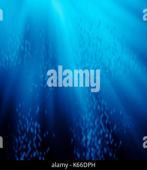 Deep Blue Sea. Umwelt Konzept Stockfoto