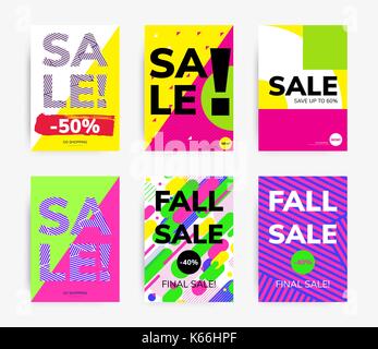 Minimale geometrische Poster Set Stock Vektor