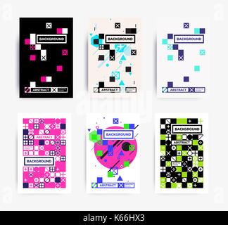 Poster Set Vorlage Stock Vektor