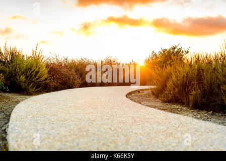 Laufstrecken, Wege und Straßen in Newport Beach, CA Stockfoto