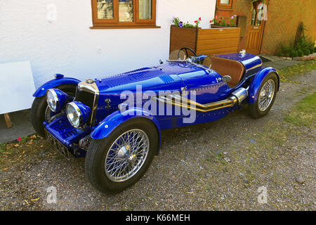 1935 Riley Zweisitzer Sportwagen blau Stockfoto