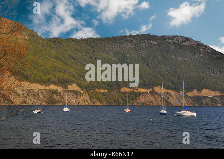 Lacar See in San Martin de los Andes, Provinz Neuquen, Argentinien. Stockfoto