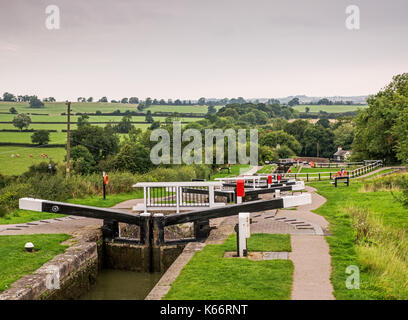 Foxton locks Markt Hafen Vereinigtes Königreich Stockfoto