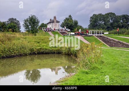 Foxton locks Markt Hafen Vereinigtes Königreich Stockfoto