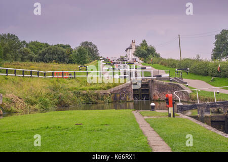 Foxton locks Markt Hafen Vereinigtes Königreich Stockfoto