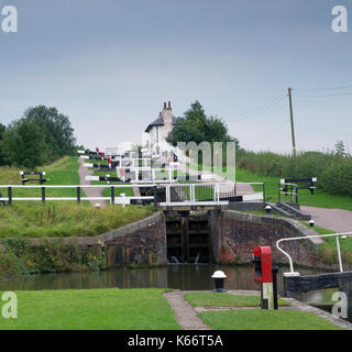 Foxton locks Markt Hafen Vereinigtes Königreich Stockfoto